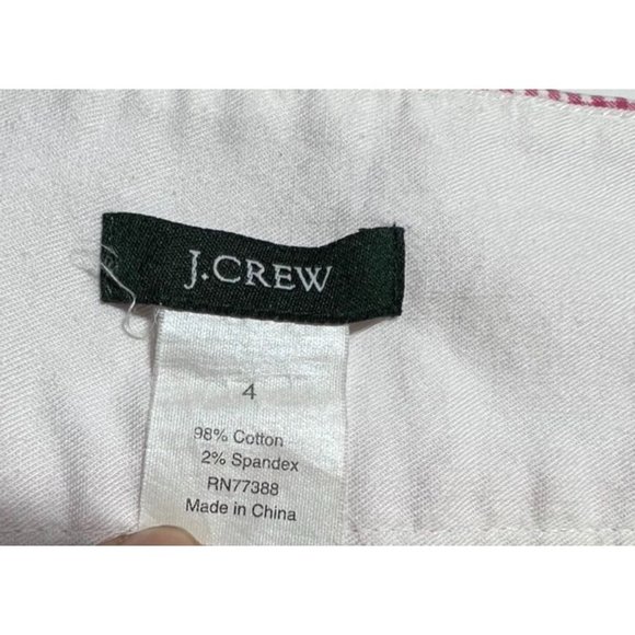 J. Crew Gingham and Dragonfly Skirt Pink Size 4 - Picture 6 of 6